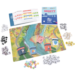 Gra edukacyjna STEAM mosty - elementy zestawu