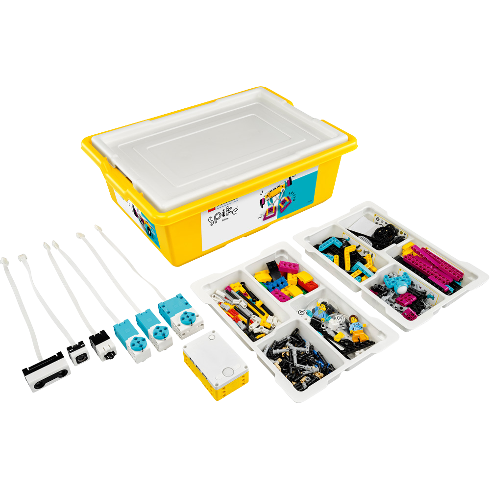 zestaw klocków lego education spike prime do nauki programowania w labolatoriach steam w szkole średniej