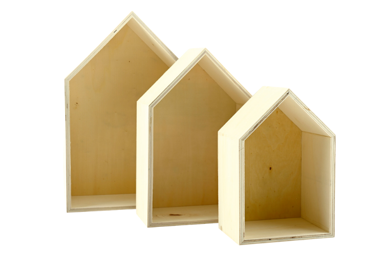 pudełka w kształcie domków do ozdabiania DIY moje bambino